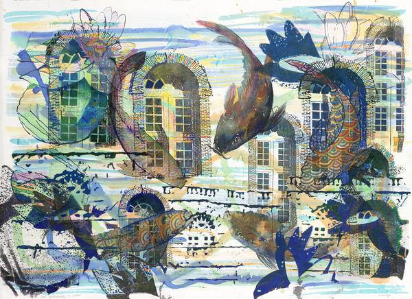 Koi Dreaming in Color, Heidi Mage Lloyd 2010
